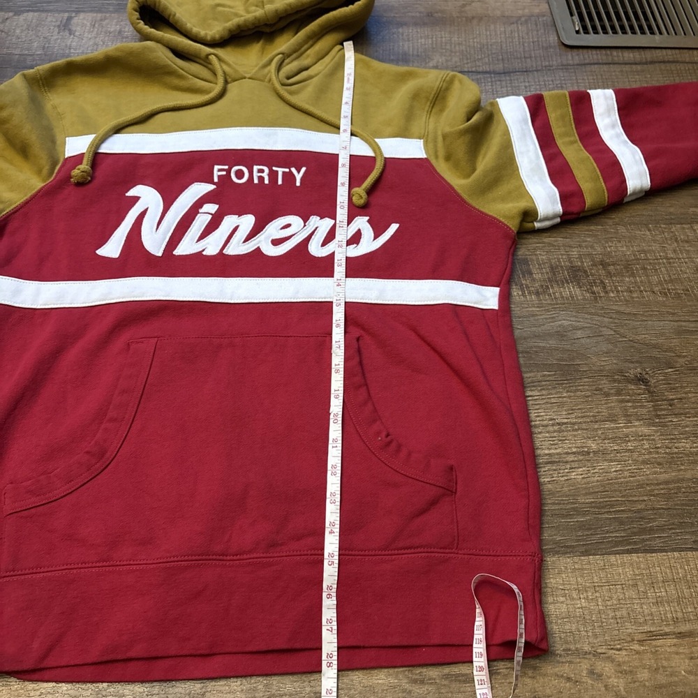 San Francisco 49ers Mitchell And Ness Throwbacks Coach Script Hoodie Size Medium - Picture 6 of 8